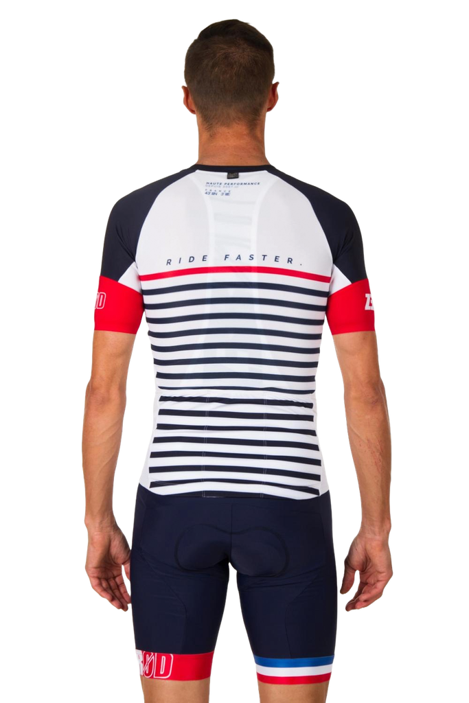 CYCLING JERSEY MAN MARINIERE NAVY