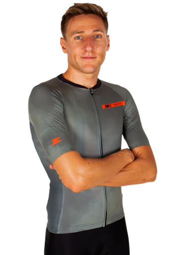 CYCLING JERSEY MAN ORANGE TREKKING GREEN